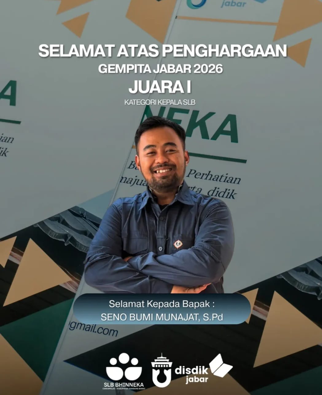 JUARA I GEMPITA JABAR Kategori Kepala SLB Se jawa barat